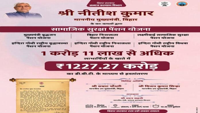नीतीश सरकार आज देगी बड़ा तोहफा, करीब 1.11 करोड़ लोगों के खातों में खटाखट ट्रांसफर होंगे पैसे