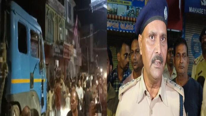 रात के अंधेरे में बेकाबू हाइवा ने मचायी आतंक, कई लोगों को किया घायल, भीड़ ने धर दबोचा