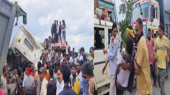 NH-31 पर 2 हाइवा की टक्कर, चालक की मौत, खलासी घायल