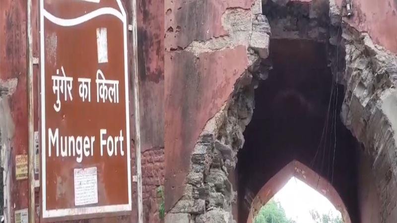 दक्षिणी किला गेट का पिछला भाग गिरा, बाल-बाल बचे कई लोग