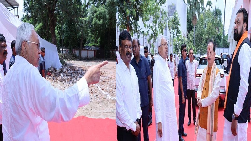 मुख्यमंत्री ने अभिलेख प्रकोष्ठ भवन के लिए बहुमंजिला भवन के निर्माण कार्य का किया शिलान्यास