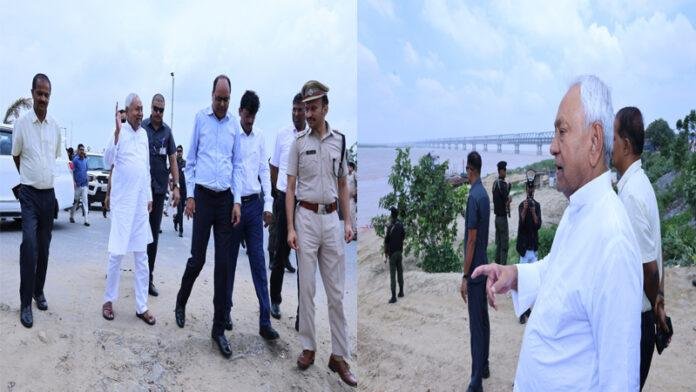 मुख्यमंत्री ने JP गंगा पथ पर किए जा रहे सौंदर्गीकरण कार्य व गंगा नदी के बढ़ते जलस्तर का किया निरीक्षण