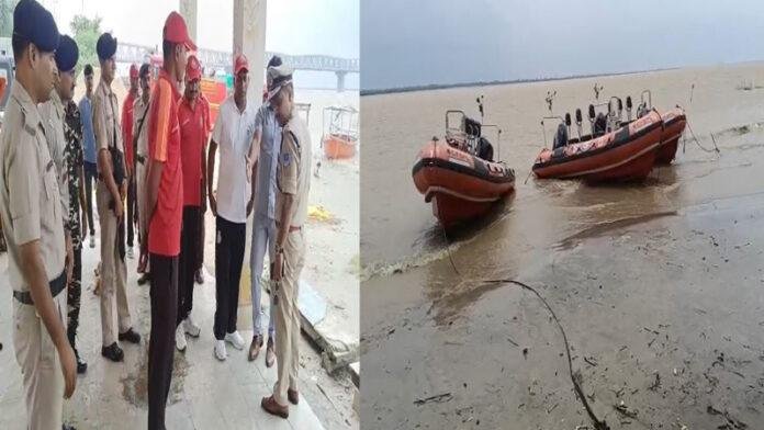 Patna Ganga River गंगा के बढ़ते जलस्तर पर अलर्ट मोड में SSB, भद्र घाट पहुंचे IG निशांत कुमार