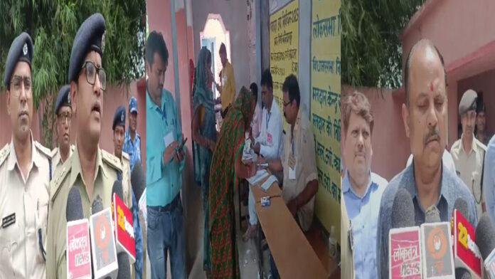 पंचायत उपचुनाव में DM-SP ने विभिन्न बूथों का लिया जायजा