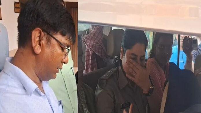 निगरानी विभाग के द्वारा बड़ी कारवाई, रिश्वत लेते महिला थाना प्रभारी व ड्राइवर गिरफ्तार
