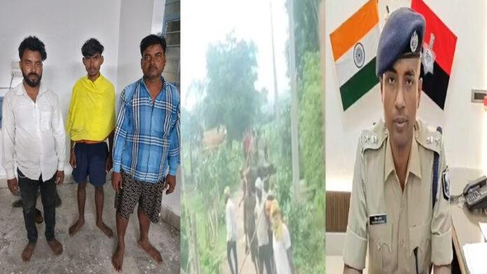 जमीन के झगड़े में हथियार लहराने वाले 3 सगे भाई गिरफ्तार