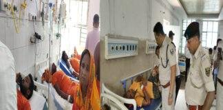 कांवरियों से भरी बस पेड़ से टकराईं, 40 जख्मी, मची अफरा-तफरी