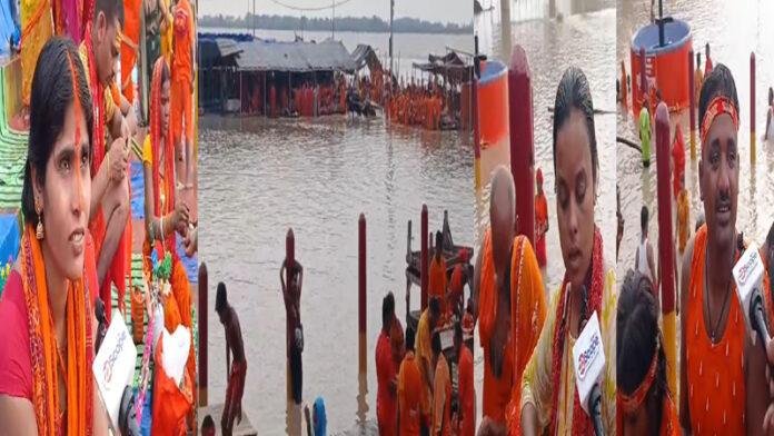 Sultanganj Bolbam चारों ओर गंगा मइया के आने से अजगैबीनाथ मंदिर की बढ़ी खुबसूरती, पंडा समाज में खुशी