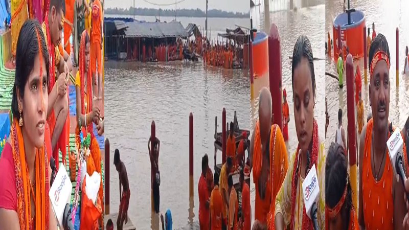 चारों ओर गंगा मइया के आने से अजगैबीनाथ मंदिर की बढ़ी खुबसूरती, पंडा समाज में खुशी