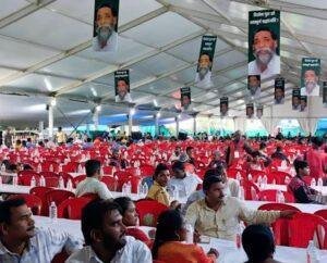 नेमरा में गुरुजी का संस्कार भोज: 12 से अधिक व्यंजन, विशाल पंडाल और चाक-चौबंद सुरक्षा