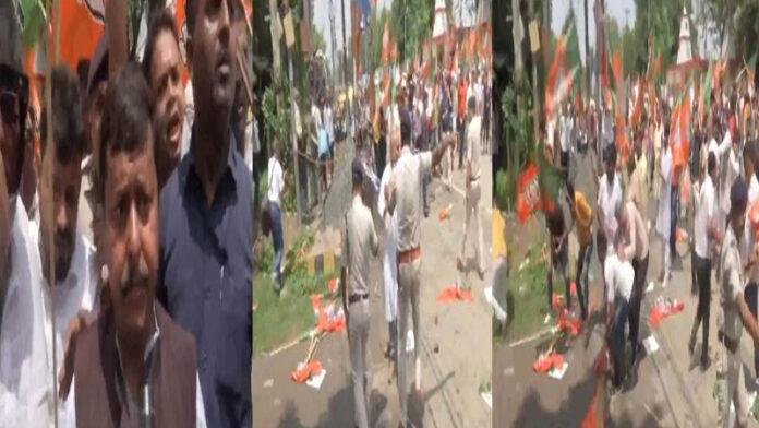 पटना की सड़कों पर BJP व कांग्रेस कार्यकर्ताओं में 'लठ युद्ध'