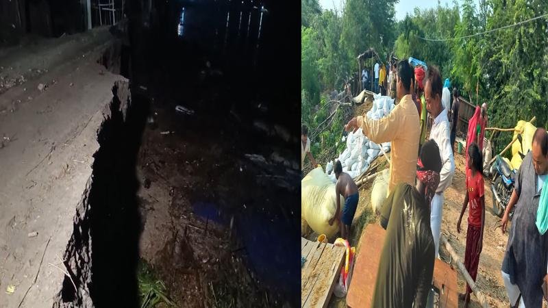 गंगा में लाखों की आबादी की सुरक्षा का बांध का 80 फीसदी तक हिस्सा ध्वस्त, लोगों में डर का माहौल