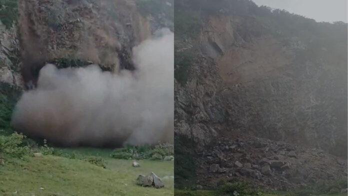 Hazaribagh में भूस्खलन का खतरा! बभनबे पहाड़ का हिस्सा खिसका, ग्रामीणों में दहशत