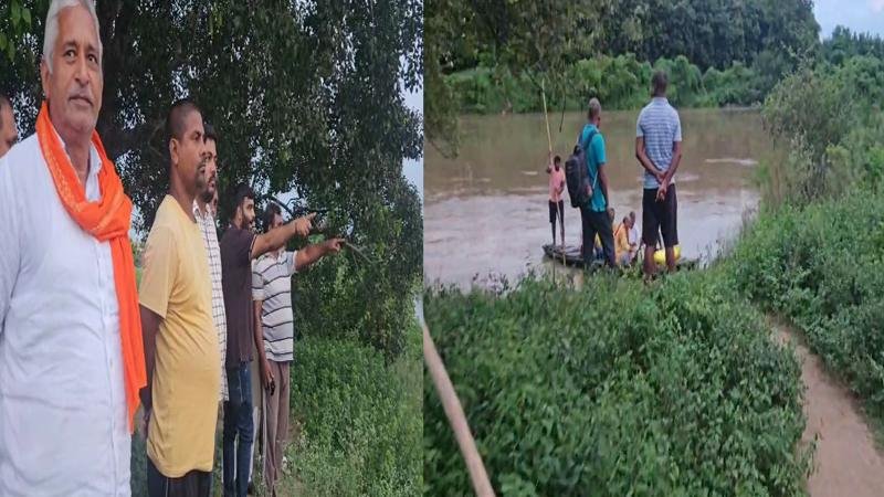 कैमूर नदी में पुल नहीं रहने से दर्जनों गांव के लोग हो रहे प्रभावित, ग्रामीणों में आक्रोश