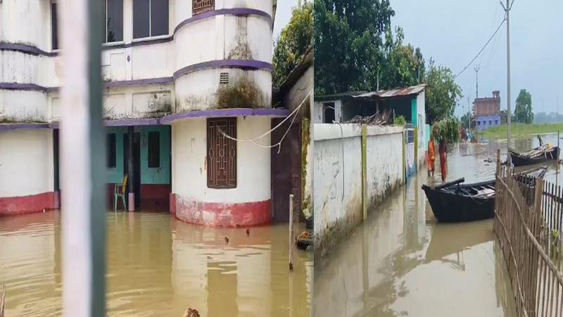 बाढ़ का कहर, गांव बने टापू, सड़क-संपर्क टूटा, 4 स्कूल डूबे