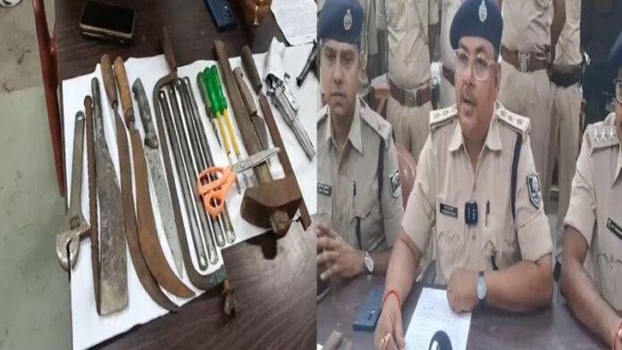 डकैती से पहले हथियार के जखीरे संग 6 अपराधी गिरफ्तार