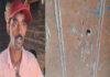 अपराधियों ने की गोलीबारी, घर में सो रहे लोग बाल-बाल बचे, दरवाजे व दिवालों पर गोली के निशान