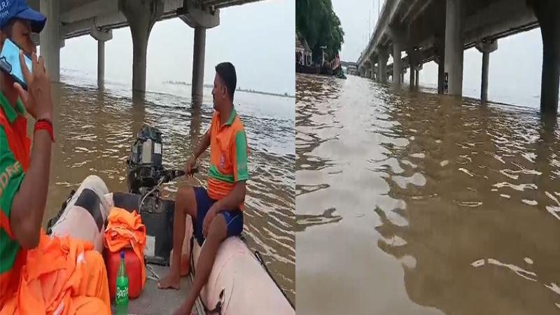 तेजी से बढ़ रहा गंगा का जलस्तर, गांधी घाट पर गंगा खतरे के निशान से ऊपर