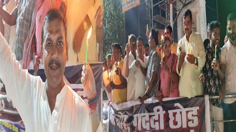 राहुल के 'मतदाता अधिकार यात्रा' से पहले कांग्रेस कार्यकर्ताओं ने कैंडल जलाकर 'वोट चोर-गद्दी छोड़' के लगाये नारे