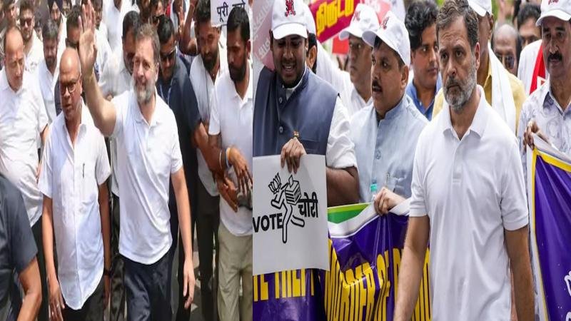 मतदाता अधिकार यात्रा : सासाराम पहुंचे राहुल, थोड़ी देर में होगी शुरू, लालू ने कहा- नहीं देंगे मिटने लोकतंत्र