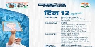 वोटर अधिकार यात्रा : राहुल-तेजस्वी आज सीतामढ़ी में मां जानकी मंदिर में करेंगे दर्शन