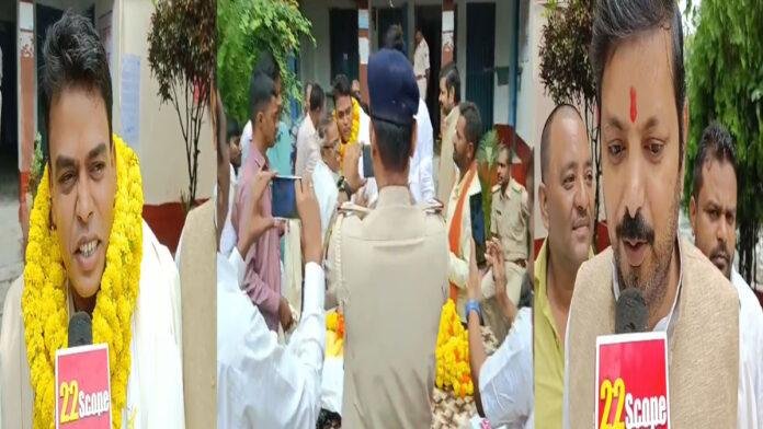 Arwal किंजर थाना में गाजे बाजे के साथ ग्रामीणों ने किया SI रविरंजन कुमार की विदाई