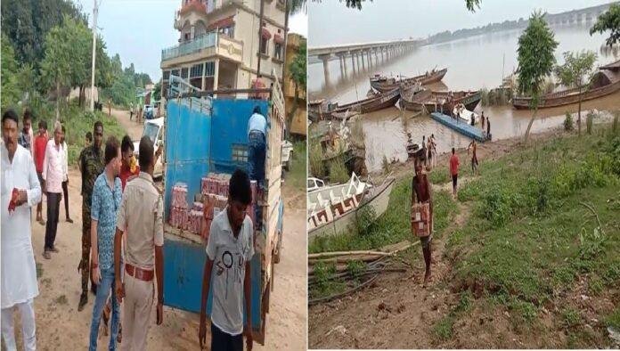 मद्य निषेध व उत्पाद विभाग की बड़ी उपलब्धि, नाव से भारी मात्रा में अवैध विदेशी शराब बरामद