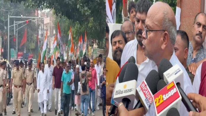 Bihar Congress पटना में सड़क पर उतरे कांग्रेसी, 'जमीन चोर, गद्दी छोड़' के लगे नारे