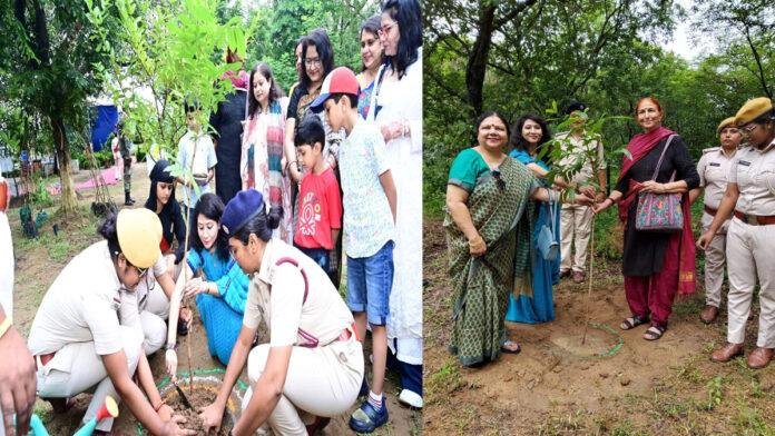 वृक्ष महोत्सव के मौके पर IPS वाइव्स एसोसिएशन ने लगाए पौधे