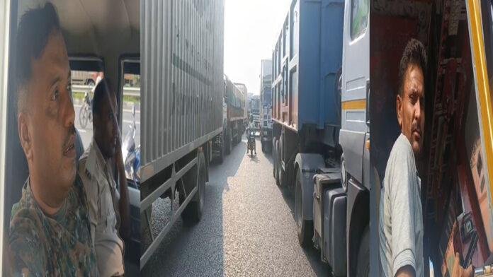 NH-2 स्थित कर्मनाशा बॉर्डर के पास 8 किलोमीटर तक लगा भीषण जाम, यात्रियों की परेशानी
