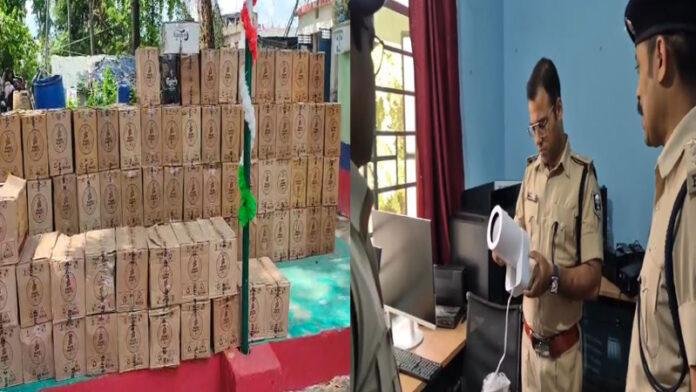 पुलिस को बड़ी कामयाबी, लग्जरी कारों से भारी मात्रा में शराब बरामद
