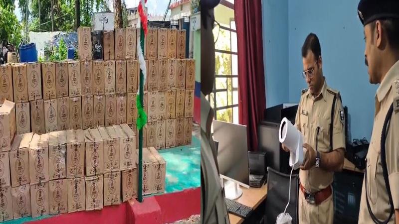 पुलिस को बड़ी कामयाबी, लग्जरी कारों से भारी मात्रा में शराब बरामद