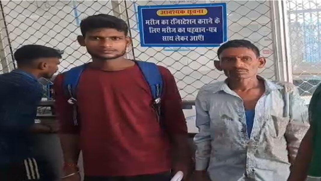 पैसा व जेवर लेकर भागी पत्नी को मनाने बेटी के घर पहुंचे पति व अन्य की पिटाई
