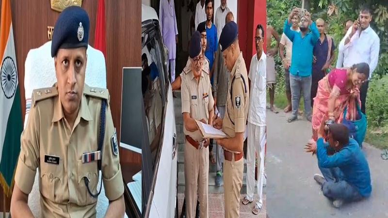 चेन छिनतई के दौरान एयरफोर्स जवान को मारी गोली, पत्नी ने बदमाश की जमकर पिटाई