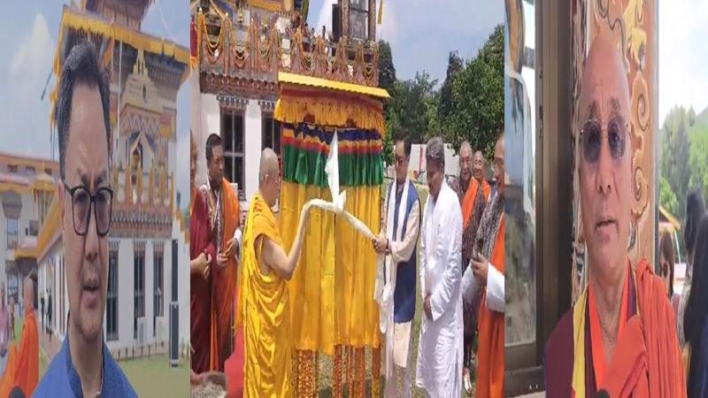 भूटान के प्रधानमंत्री व केंद्रीय मंत्री पहुंचे नालंदा, नवनिर्मित भूटानी मंदिर का किया उद्घाटन