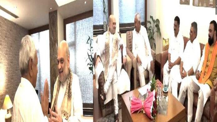 अचानक शाह से मिलने पहुंचे CM नीतीश, बंद कमरे में हुई बातचीत