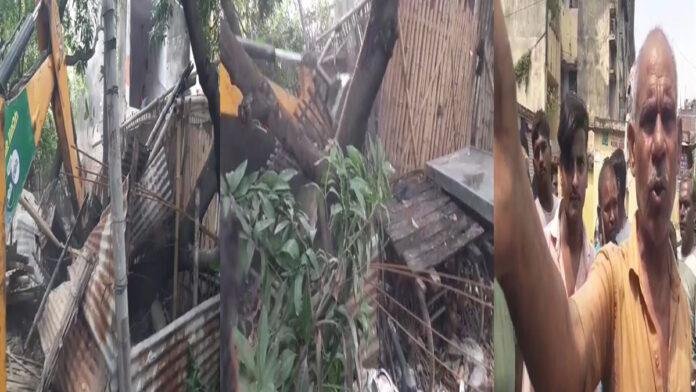 Patna City Atikarman अतिक्रमण करने आए प्रशासन से स्थानीय लोगों का हुआ झड़प, लोगों ने कहा- होगा वोट बहिष्कार