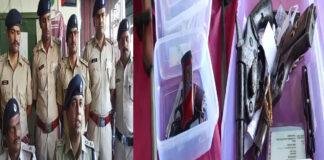 पटना पुलिस ने विदेशी शराब व बीयर के साथ अवैध हथियार किया बरामद