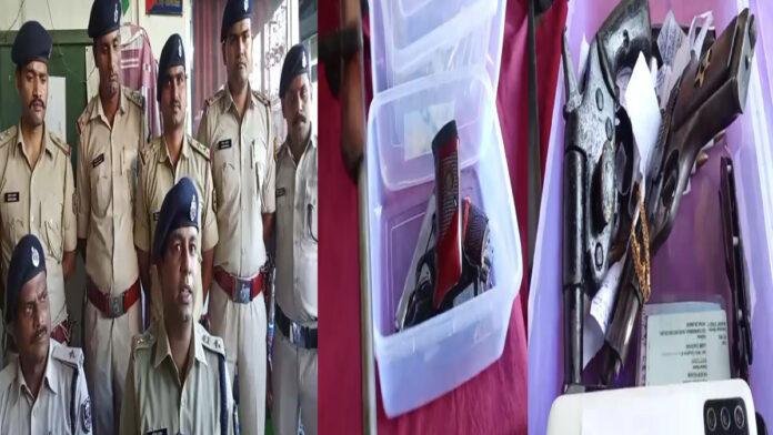 पटना पुलिस ने विदेशी शराब व बीयर के साथ अवैध हथियार किया बरामद