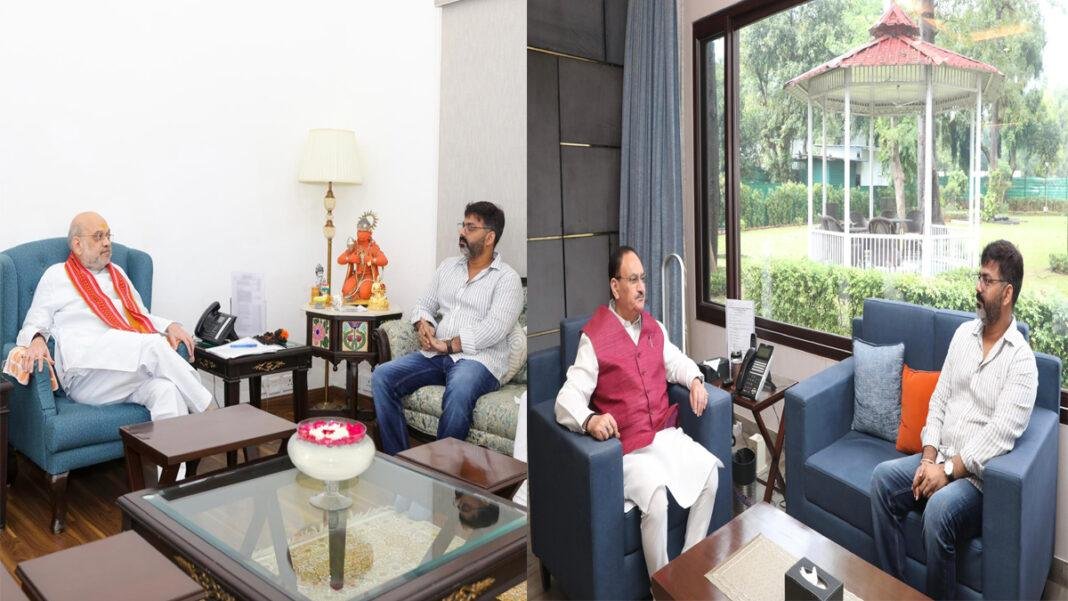 उपेंद्र के बाद शाह और नड्डा से मिले भोजपुरी स्टार पवन सिंह