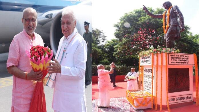 उपराष्ट्रपति बनने के बाद पहली बार बिहार दौरे पर राधाकृष्णन, जेपी की प्रतिमा पर पुष्प अर्पित कर दी श्रद्धांजलि