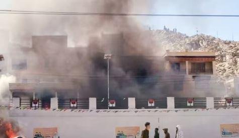 protest in leh
