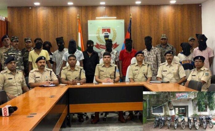 Saraikela Crime : फुर्र से बाइक उड़ाने वाले गैंग के 14 बाइक चोर गिरफ्तार, 17 बाइक बरामद
