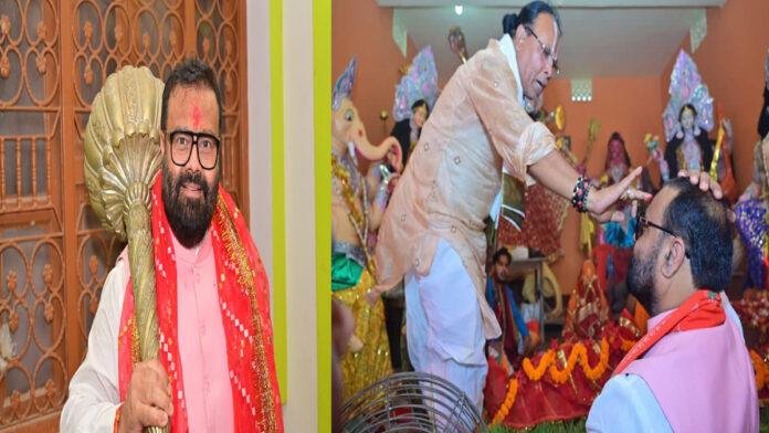 बड़हरा विधानसभा क्षेत्र में अजय कुमार सिंह ने 23 दुर्गा पूजा पंडालों का किया भ्रमण