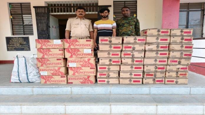 मद्य निषेध व उत्पाद विभाग की बड़ी उपलब्धि, लग्जरी कार से भारी मात्रा में अवैध शराब के साथ तस्कर गिरफ्तार