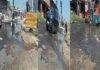 मधेपुरा में NH-107 पर बना गड्ढा मौत को दे रहा है निमंत्रण, बुडको के नाला निर्माण की धीमी रफ्तार से बढ़ी परेशानी 