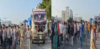 तेज रफ्तार बाइक सवार युवक ने खड़े किनारे ट्रक में पीछे से मारी टक्कर, मौत