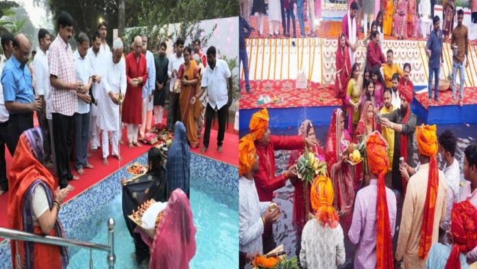 Nitish-Chirag-Chhath छठ व्रती अहले सुबह घाटों पर पहुंचकर भगवान भास्कर को दिया अर्घ्य, पटना में नीतीश व चिराग ने दिया अर्घ्य
