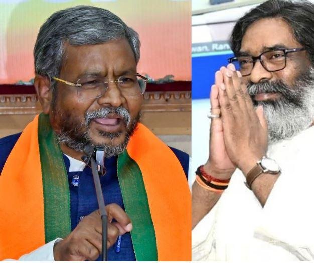 babulal marandi and cm hemant soren पाकुड़ गोलीकांड पर बाबूलाल मरांडी ने हेमंत सरकार पर साधा निशाना, कहा- राज्य सत्ता के संरक्षण में फल-फूल रहा है अपराध