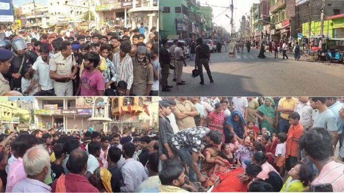 आचार संहिता के बीच कैमूर में दिनदहाड़े युवक की गोली मारकर हत्या - एकता चौक पर उग्र प्रदर्शन, घंटों जाम, भारी पुलिस बल तैनात